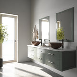Glass Russet Brown Bathroom Sink/Basin Set with Niko Faucet and Round Vessel R2W2 - product image 8