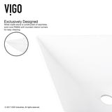 Hibiscus MatteStone White Bathroom Sink/Basin Set with Niko Faucet and Square Composite Vessel G4H5 - product image 3