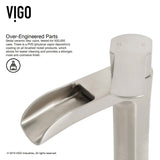 Hyacinth MatteStone White Bathroom Sink/Basin Set with Niko Faucet and Square Composite Vessel C6E2 - product image 7