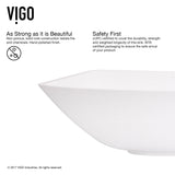 Hyacinth MatteStone White Bathroom Sink/Basin Set with Niko Faucet and Square Composite Vessel C6E2 - product image 8