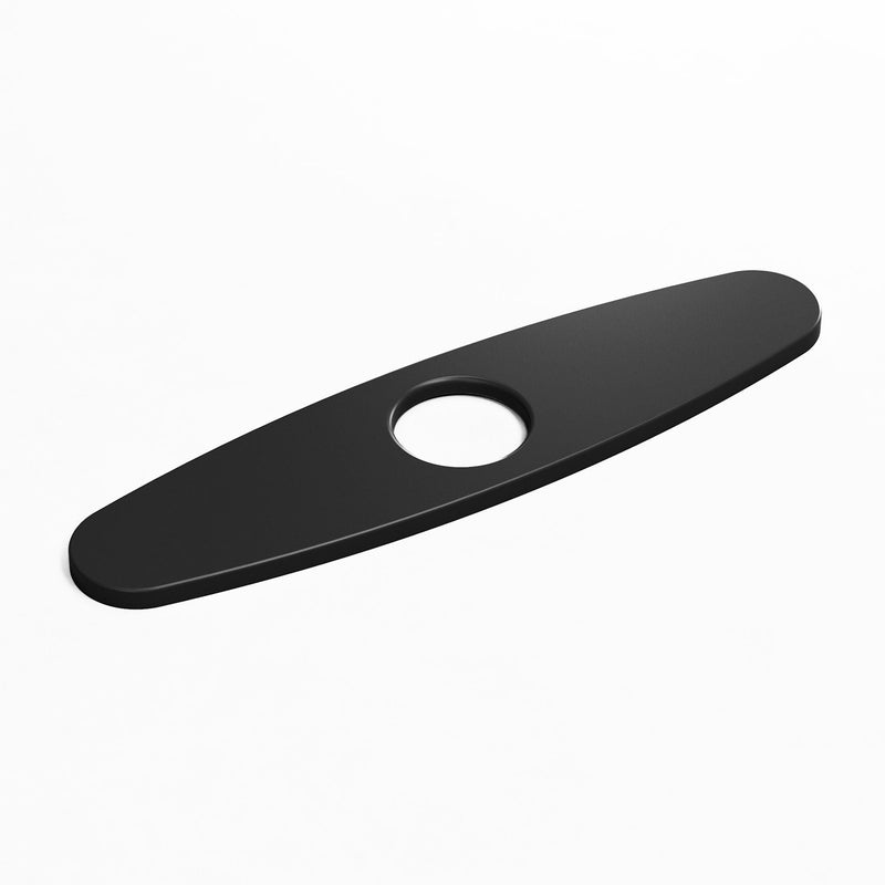 Kitchen Sink Faucet Hole Cover Deck Plate For 1 or 3 Hole, Matte Black, 10-in H5O8