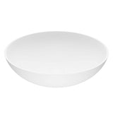 Lotus Matte Stone Round Composite Vessel Bathroom Sink/Basin with Deep Bowl, White K3Y8 - product image 1
