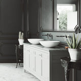 Lotus Matte Stone Round Composite Vessel Bathroom Sink/Basin with Deep Bowl, White K3Y8 - product image 5