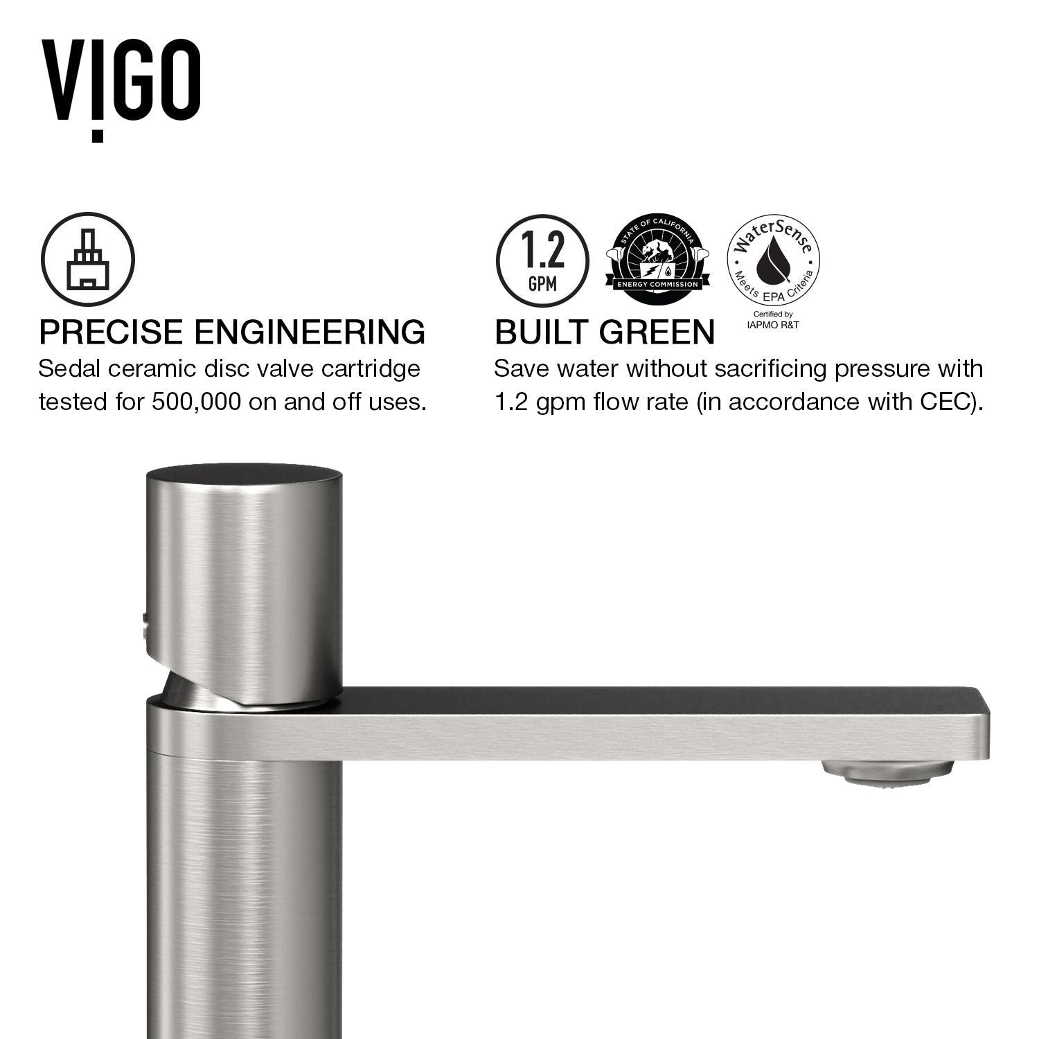 Lotus MatteStone White Bathroom Sink/Basin Set with Gotham Faucet and Round Composite Vessel J9O5 - product image 3