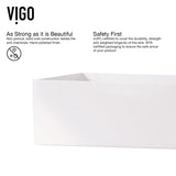 Magnolia MatteStone White Bathroom Sink/Basin Set with Lexington Faucet and Rectangular Composite Vessel Z0D1 - product image 6