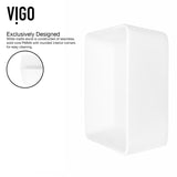 Marigold MatteStone White Bathroom Sink/Basin Set with Matte Black Linus Faucet and Rectangular Composite Vessel Q5E4 - product image 3