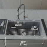 Mercer 33-in Stainless Steel Undermount Kitchen Sink A7X6 - product image 5