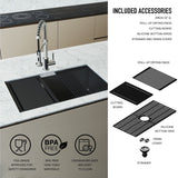 Mercer 33-in Stainless Steel Undermount Kitchen Sink A7X6 - product image 6