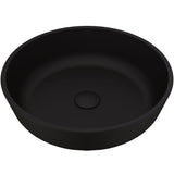 Modus Glass Round Vessel Bathroom Sink/Basin with Rounded Edges & Deep Bowl, Black E9H2 - product image 1