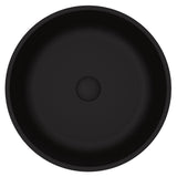 Modus Glass Round Vessel Bathroom Sink/Basin with Rounded Edges & Deep Bowl, Black Z2Y8 - product image 2