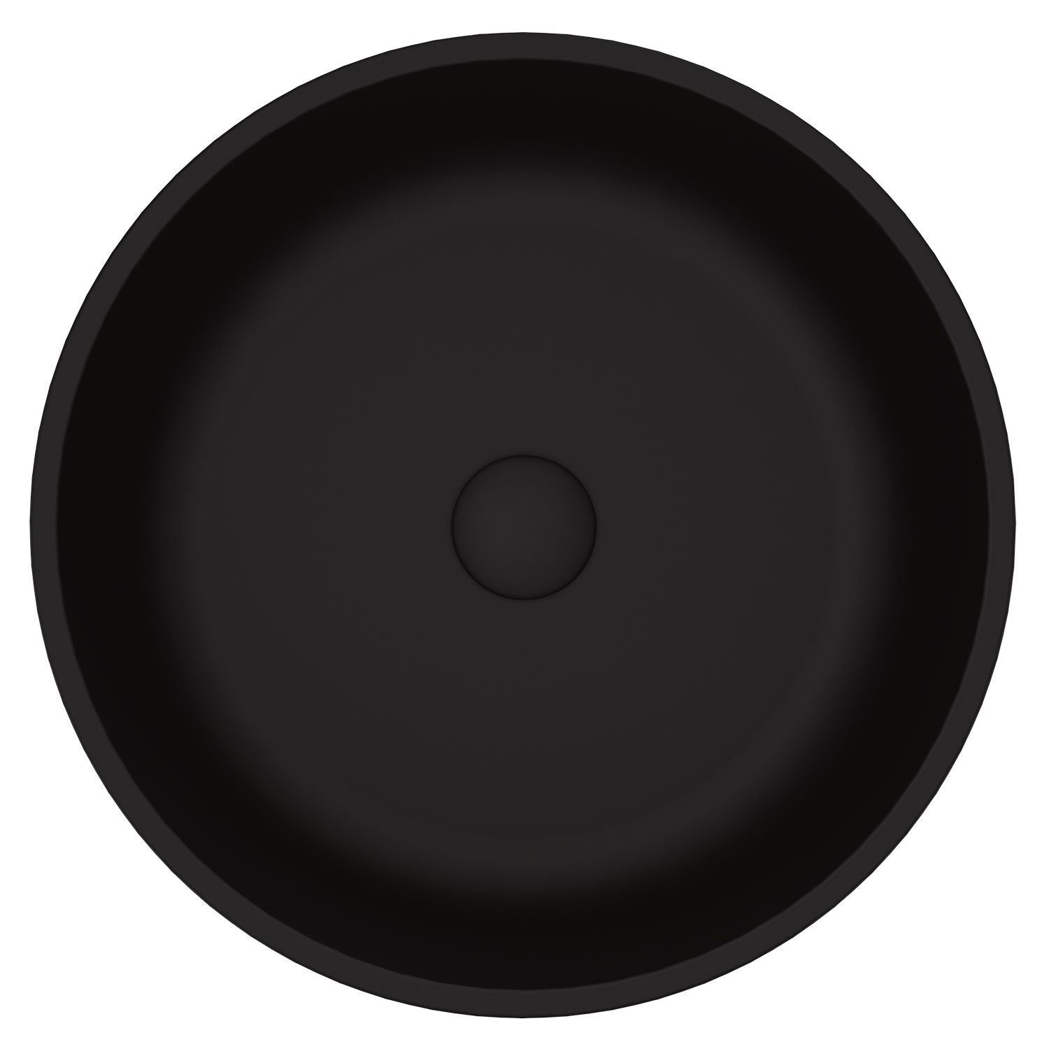 Modus Glass Round Vessel Bathroom Sink/Basin with Rounded Edges & Deep Bowl, Black E9H2 - product image 2