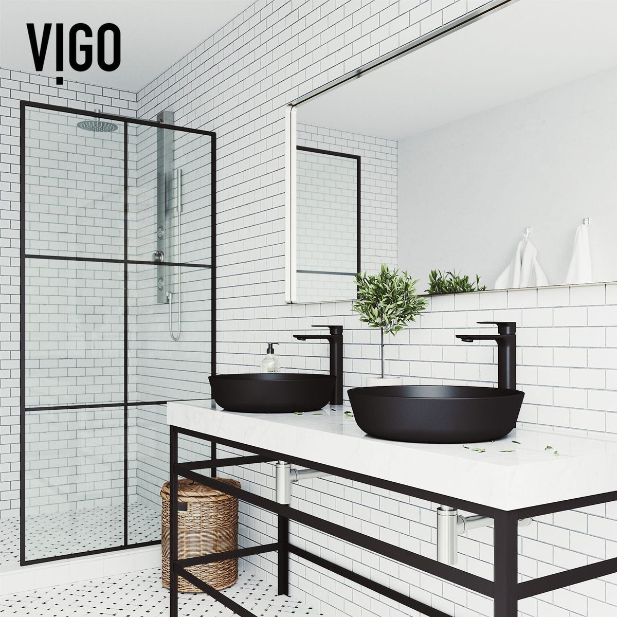 Modus Glass Round Vessel Bathroom Sink/Basin with Rounded Edges & Deep Bowl, Black Z2Y8 - product image 6