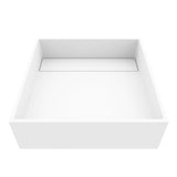 Montauk MatteStone 15x15-in Deep White Bathroom Sink/Basin with Rectangular Vessel F3D0 - product image 1