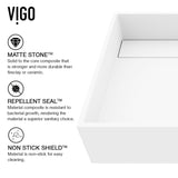Montauk MatteStone 15x15-in Deep White Bathroom Sink/Basin with Rectangular Vessel F3D0 - product image 5