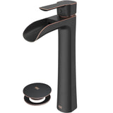Niko Single Handle Vessel Single Hole Bathroom Sink Faucet with Pop-up Drain, Antique Rubbed Bronze P4G1 - product image 2