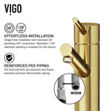 Noma Single Handle Single Hole Bathroom Sink Faucet, WaterSense Certified, Matte Gold T6K9 - product image 3