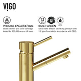 Noma Single Handle Single Hole Bathroom Sink Faucet, WaterSense Certified, Matte Gold T6K9 - product image 4