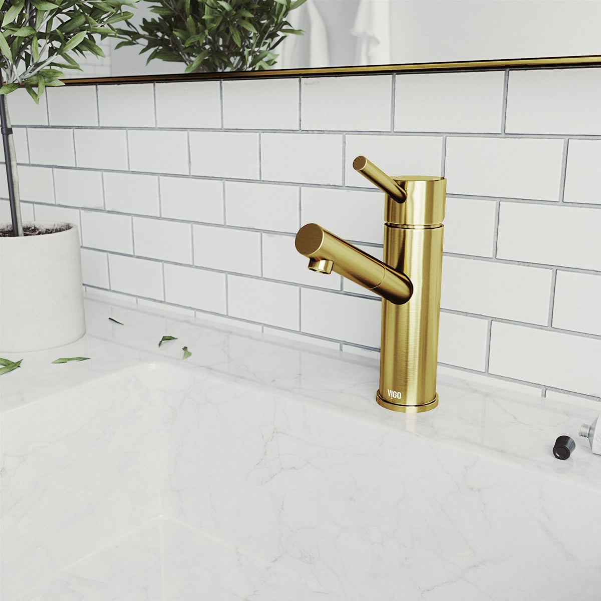 Noma Single Handle Single Hole Bathroom Sink Faucet, WaterSense Certified, Matte Gold T6K9 - product image 8
