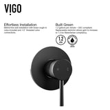 Olus Single Handle Wall Mount Bathroom Sink Faucet, WaterSense Certified, Matte Black B7G3 - product image 4