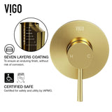Olus Wall Mount Single Lever Bathroom Sink Faucet, WaterSense Certified, Matte BGold D8H8 - product image 5