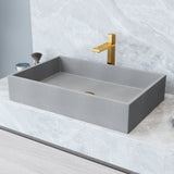 Orvieto Gothic ConcretoStone 24x15-in Deep Grey Bathroom Sink/Basin with Rectangular Vessel C2Q4 - product image 6