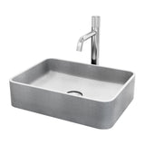 Segovia Gothic ConcretoStone Grey Bathroom Sink/Basin Set with Apollo Faucet and Rectangular Vessel H5G5 - product image 1