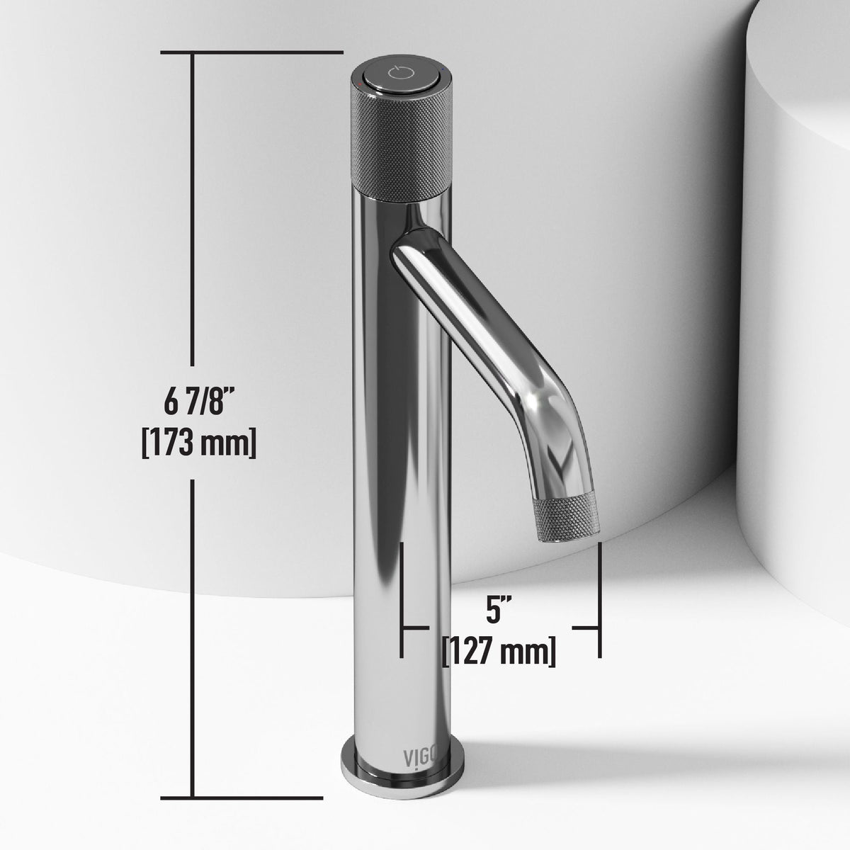 Segovia Gothic ConcretoStone Grey Bathroom Sink/Basin Set with Apollo Faucet and Rectangular Vessel H5G5 - product image 5