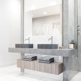 Segovia Gothic ConcretoStone Grey Bathroom Sink/Basin Set with Apollo Faucet and Rectangular Vessel H5G5 - product image 6