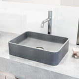 Segovia Gothic ConcretoStone Grey Bathroom Sink/Basin Set with Apollo Faucet and Rectangular Vessel H5G5 - product image 7