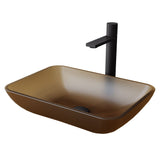 Sottile MatteShell Amber Bathroom Sink/Basin Set with Gotham Faucet and Glass Vessel X0Z7 - product image 1