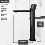 Sottile MatteShell Amber Bathroom Sink/Basin Set with Gotham Faucet and Glass Vessel X0Z7 - product image 5