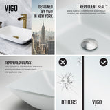 Sottile MatteShell White Bathroom Sink/Basin Set with Amada Faucet and Glass Rectangular Vessel D1P1 - product image 3