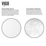 Wisteria MatteStone White Bathroom Sink/Basin Set with Amada Faucet and Oval Composite Vessel I9F7 - product image 4
