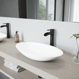 Wisteria MatteStone White Bathroom Sink/Basin Set with Niko Faucet and Oval Composite Vessel M8E7 - product image 3