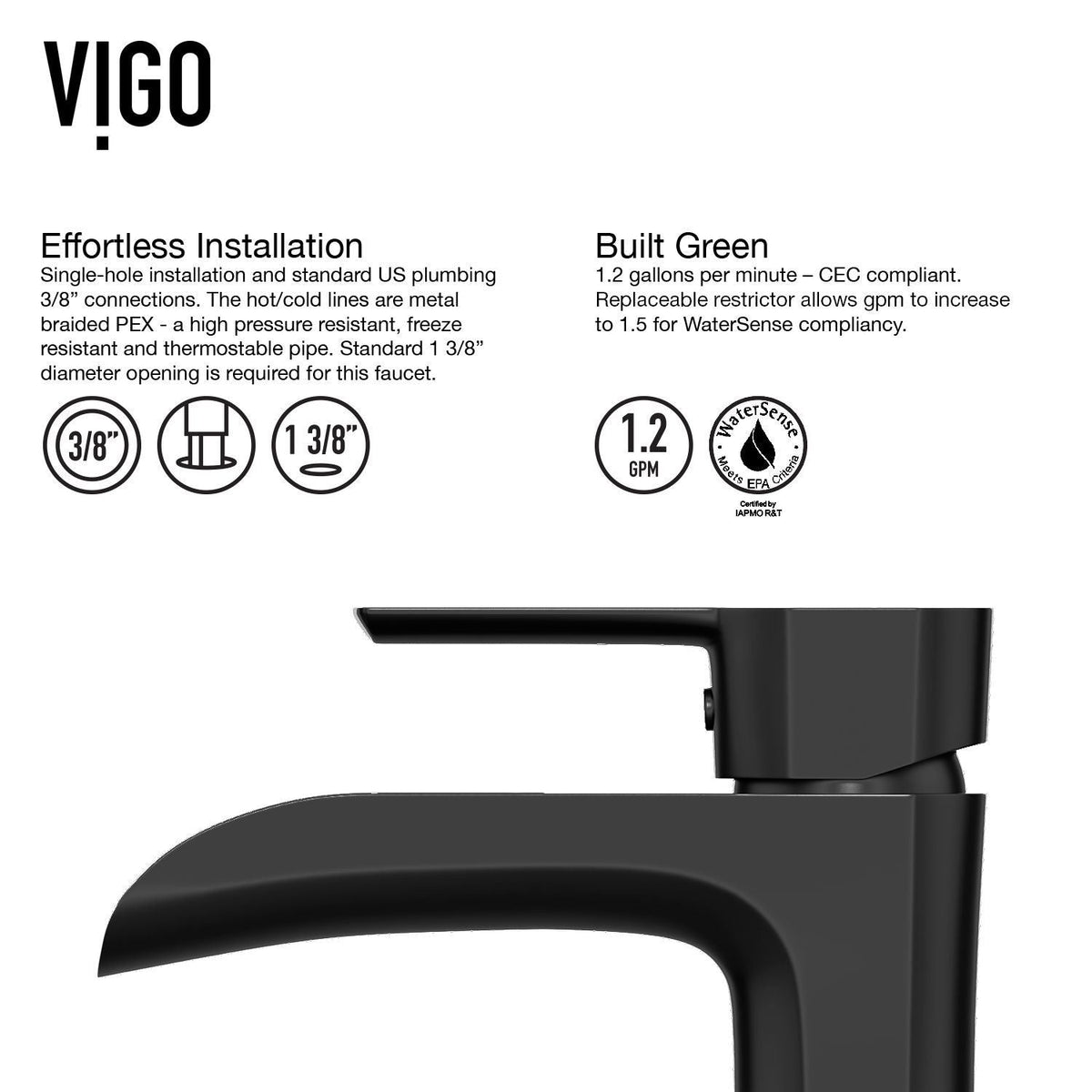 Wisteria MatteStone White Bathroom Sink/Basin Set with Niko Faucet and Oval Composite Vessel M8E7 - product image 6