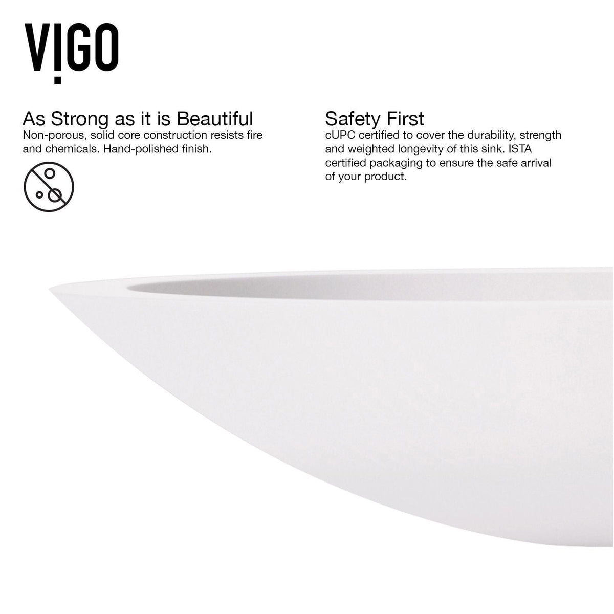 Wisteria MatteStone White Bathroom Sink/Basin Set with Niko Faucet and Oval Composite Vessel L8B3 - product image 8