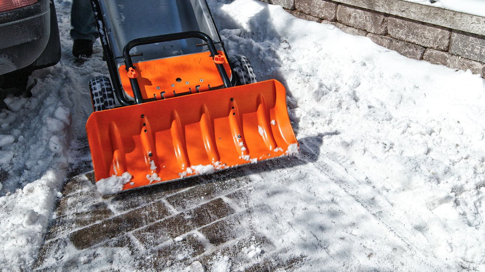 Snow Plow Attachment for Aerocart, features Galvanized Steel Wear Strip F6B2 - product image 3