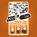 WG929 20V Power Share Cordless Grass Trimmer & Leaf Blower Combo Kit C6U8 - product image 7