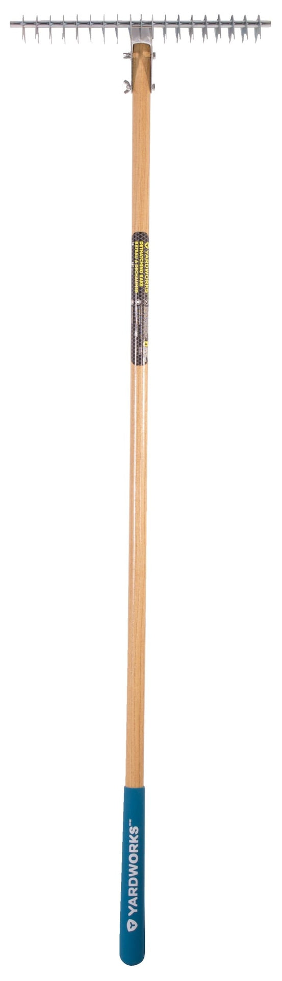 15-in Wide Metal 19-Tine Thatch Rake, 54-in Ash Wood Shaft W9G7 - product image 1