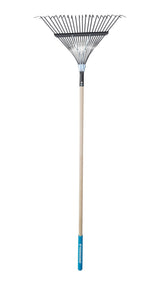 22-in Wide Metal 22-Tine Leaf Rake, 48-in Hardwood Shaft S3O6 - product image 1
