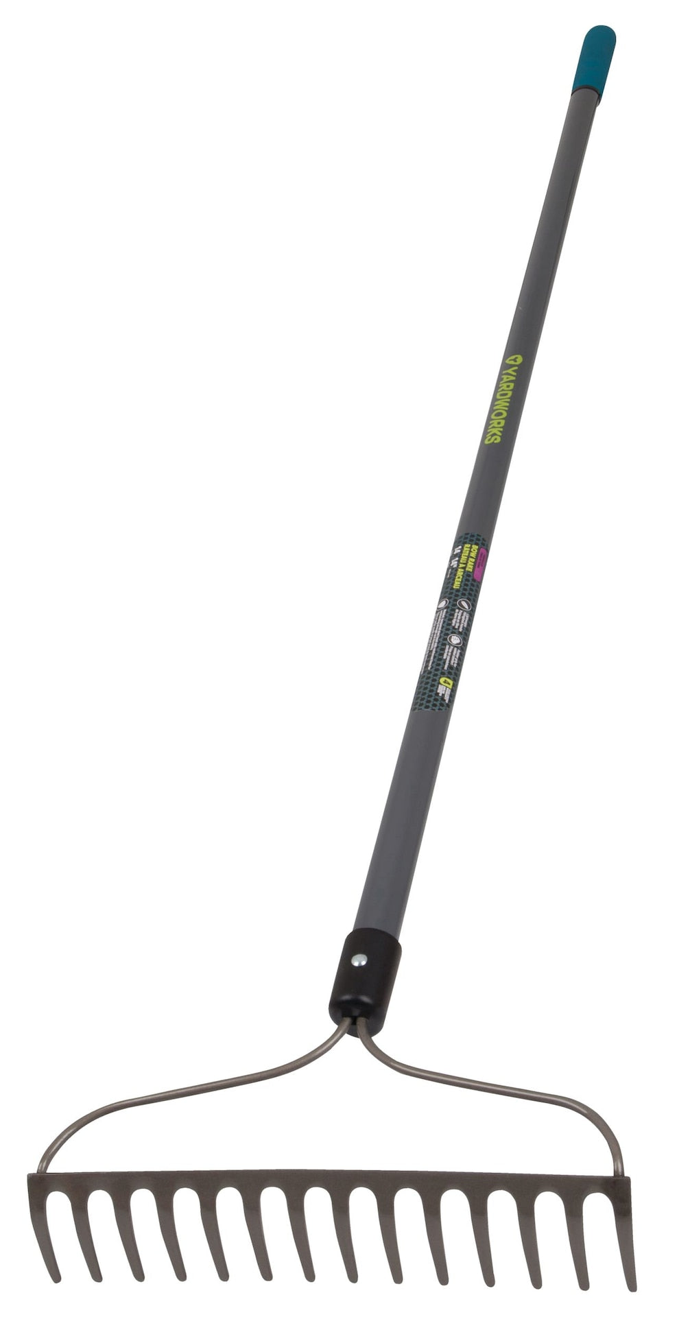 Metal 14-Tine L-Shaped Bow Rake, 60-in, Fibreglass Shaft F7A4 - product image 2