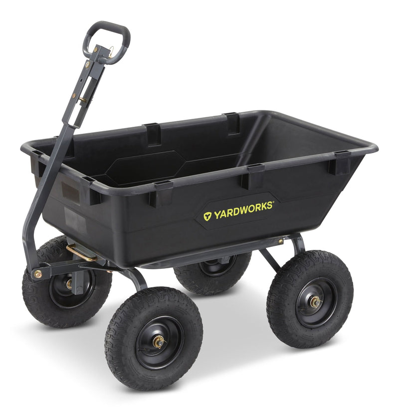 Poly Tray 4-Wheel Garden/Yard Cart, 1200-lb B0A5