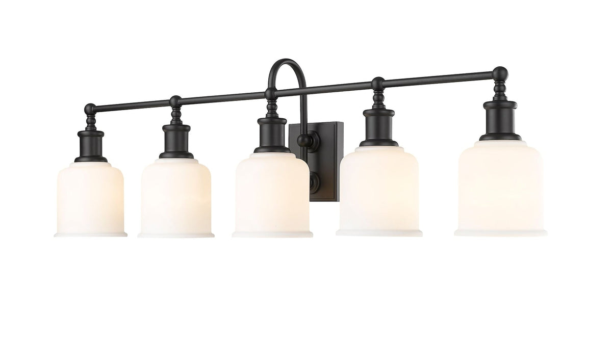 Bryant 5-Light Vanity Light, Black with Opal Shade C2X7 - product image 1