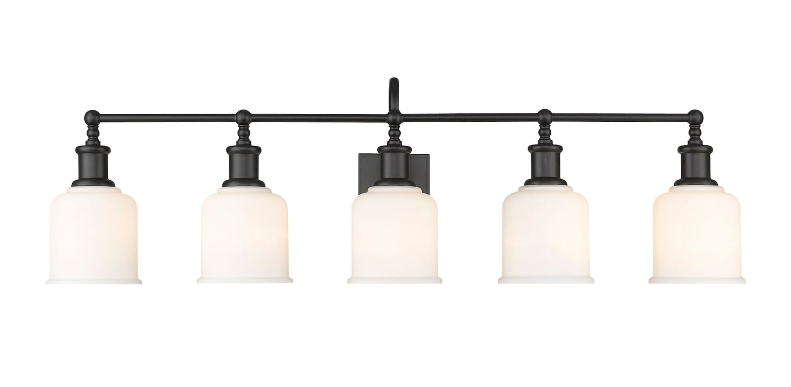 Bryant 5-Light Vanity Light, Black with Opal Shade C2X7 - product image 2