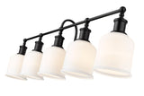 Bryant 5-Light Vanity Light, Black with Opal Shade C2X7 - product image 5