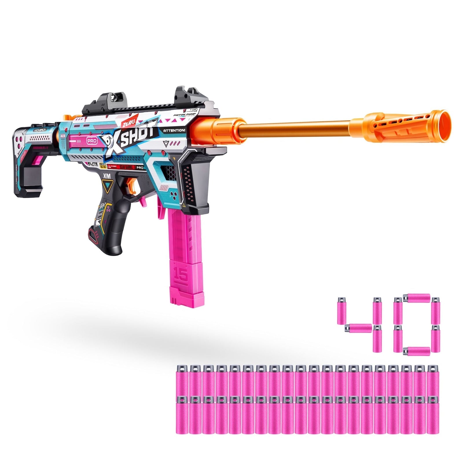 X-Shot Pro Motorized Foam Dart Toy Blaster with 40 Darts D5Y0 - product image 2